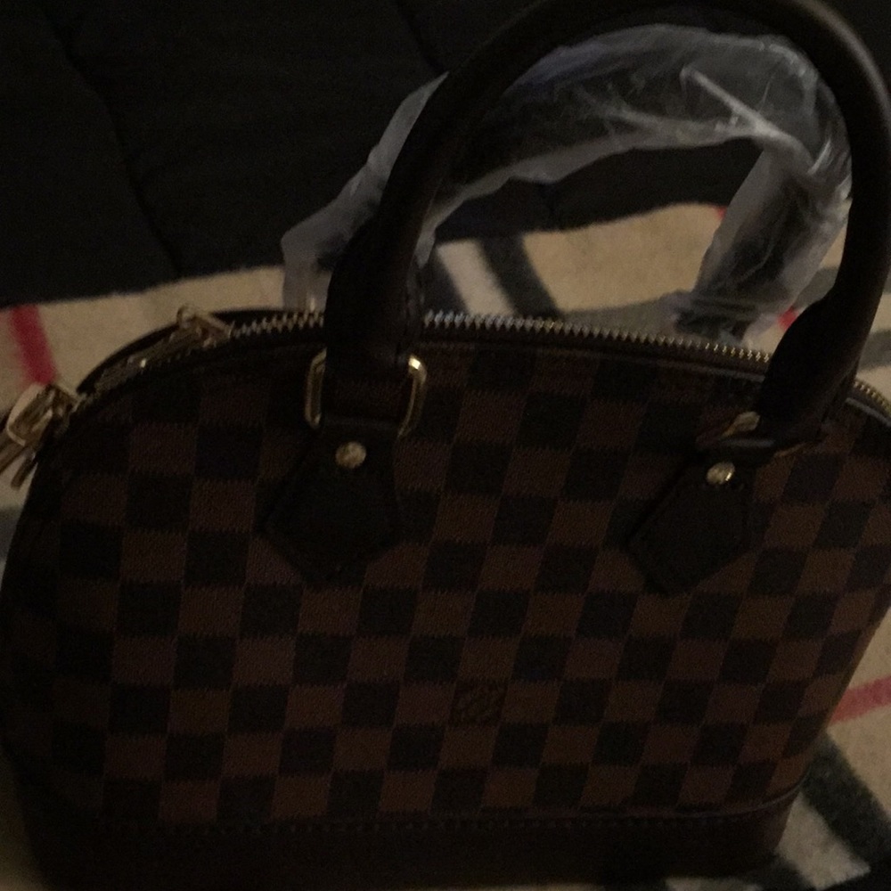 Brown leather purse